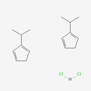 molecular formula C16H24Cl2W B8193073 dichlorotungsten;2-propan-2-ylcyclopenta-1,3-diene 