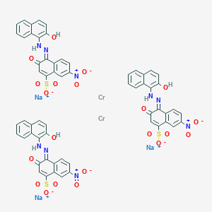 molecular formula C60H36Cr2N9Na3O21S3 B8193096 trisodium;chromium;(4Z)-4-[(2-hydroxynaphthalen-1-yl)hydrazinylidene]-7-nitro-3-oxonaphthalene-1-sulfonate 