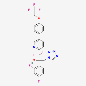 molecular formula C23H16F7N5O2 B8193146 CID 53497490 