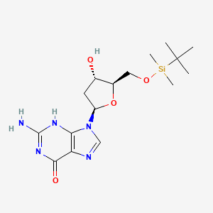 molecular formula C16H27N5O4Si B8193192 2-amino-9-[(2R,4S,5R)-5-[[tert-butyl(dimethyl)silyl]oxymethyl]-4-hydroxyoxolan-2-yl]-3H-purin-6-one 