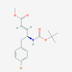 (S,E)-Methyl 5-(4-bromophenyl)-4-((tert-butoxycarbonyl)amino)pent-2-enoate