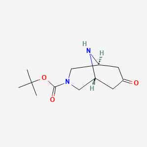 molecular formula C12H20N2O3 B8193212 tert-butyl (1R,5S)-7-oxo-3,9-diazabicyclo[3.3.1]nonane-3-carboxylate 