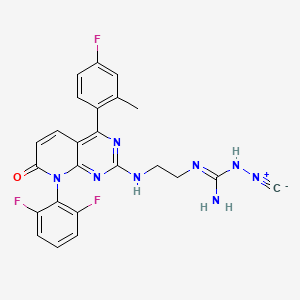 2-[2-[[8-(2,6-Difluorophenyl)-4-(4-fluoro-2-methylphenyl)-7-oxopyrido[2,3-d]pyrimidin-2-yl]amino]ethyl]-1-isocyanoguanidine