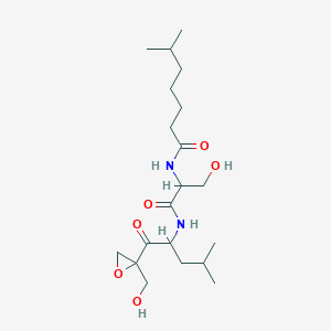 N-[3-hydroxy-1-[[1-[2-(hydroxymethyl)oxiran-2-yl]-4-methyl-1-oxopentan-2-yl]amino]-1-oxopropan-2-yl]-6-methylheptanamide