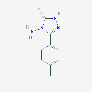 molecular formula C9H10N4S B081936 4-氨基-5-(4-甲基苯基)-4H-1,2,4-三唑-3-硫醇 CAS No. 13229-01-1