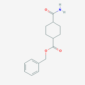 molecular formula C15H19NO3 B8194193 Benzyl 4-carbamoylcyclohexanecarboxylate 