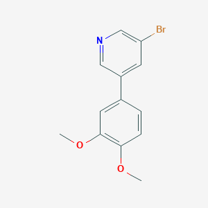 molecular formula C13H12BrNO2 B8194419 3-Bromo-5-(3,4-dimethoxyphenyl)pyridine 