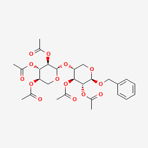 molecular formula C27H34O14 B8194629 Benzyl beta-D-xylobioside pentaacetate 