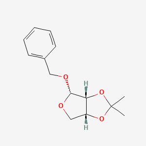 molecular formula C14H18O4 B8194656 Benzyl 2,3-O-isopropylidene-alpha-D-erythrofuranoside 