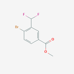 molecular formula C9H7BrF2O2 B8194701 Methyl 4-bromo-3-(difluoromethyl)benzoate 