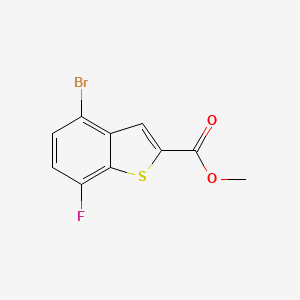 molecular formula C10H6BrFO2S B8194734 Methyl 4-bromo-7-fluorobenzo[b]thiophene-2-carboxylate 
