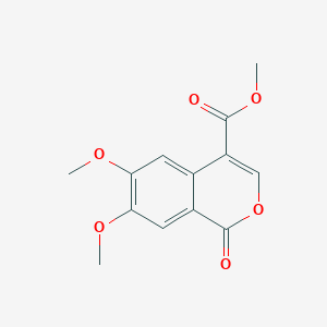 molecular formula C13H12O6 B8195116 Methyl 6,7-dimethoxy-1-oxo-1H-isochromene-4-carboxylate 