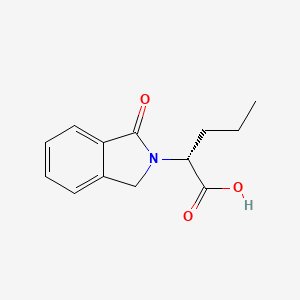 molecular formula C13H15NO3 B8195195 (2R)-2-(3-oxo-1H-isoindol-2-yl)pentanoic acid 