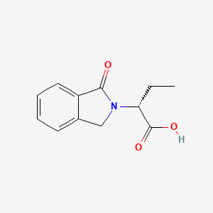 molecular formula C12H13NO3 B8195218 (R)-2-(1-Oxoisoindolin-2-yl)butanoic acid 