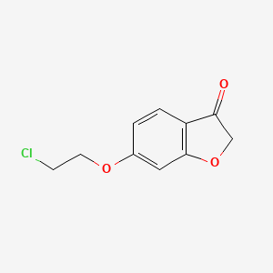 molecular formula C10H9ClO3 B8195323 6-(2-chloroethoxy)benzofuran-3(2H)-one 