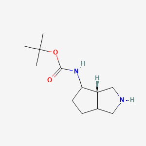 molecular formula C12H22N2O2 B8195548 tert-butyl N-[(3aS)-octahydrocyclopenta[c]pyrrol-4-yl]carbamate 