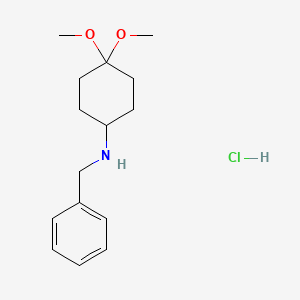 molecular formula C15H24ClNO2 B8195601 Benzyl-(4,4-dimethoxy-cyclohexyl)-amine HCl 