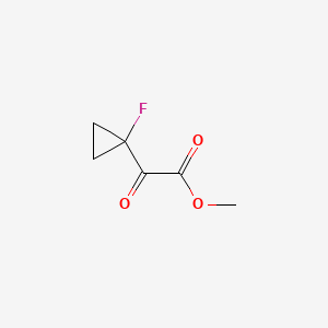 molecular formula C6H7FO3 B8195609 Methyl 2-(1-fluorocyclopropyl)-2-oxoacetate 
