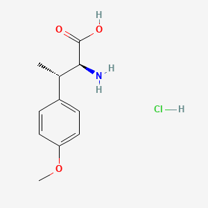 molecular formula C11H16ClNO3 B8195651 rel-(2S,3S)-2-Amino-3-(4-methoxy-phenyl)-butyric acid hydrochloride 
