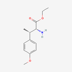 molecular formula C13H19NO3 B8195663 ethyl (2R,3S)-2-amino-3-(4-methoxyphenyl)butanoate 