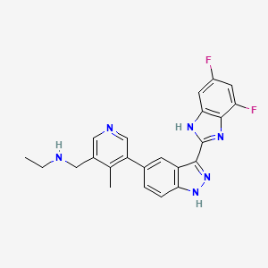 molecular formula C23H20F2N6 B8195895 AG-024322 