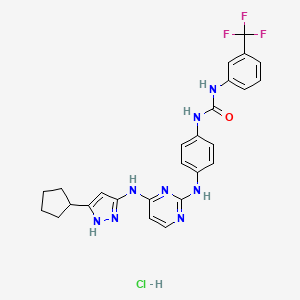 molecular formula C26H26ClF3N8O B8195961 CD532 hydrochloride 