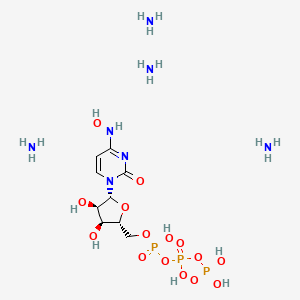 molecular formula C9H28N7O15P3 B8195976 NHC-triphosphate tetraammonium 