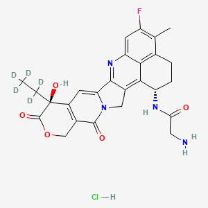 molecular formula C26H26ClFN4O5 B8196028 Glycyl-Exatecan-d5 (hydrochloride) 