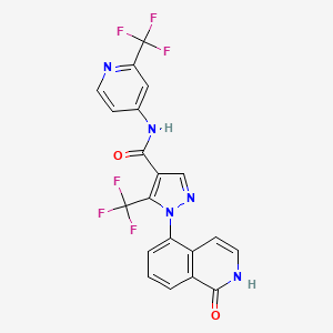 molecular formula C20H11F6N5O2 B8196047 Safimaltib CAS No. 2230273-76-2