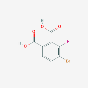 molecular formula C8H4BrFO4 B8196185 4-Bromo-3-fluorophthalic acid 