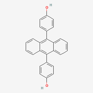 molecular formula C26H18O2 B8196264 4,4'-(Anthracene-9,10-diyl)diphenol 