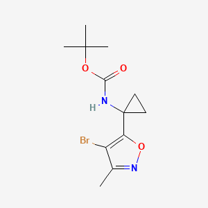 tert-Butyl (1-(4-bromo-3-methylisoxazol-5-yl)cyclopropyl)carbamate