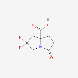 2,2-Difluoro-5-oxohexahydro-1H-pyrrolizine-7a-carboxylic acid