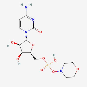 ((2R,3S,4R,5R)-5-(4-Amino-2-oxopyrimidin-1(2H)-yl)-3,4-dihydroxytetrahydrofuran-2-yl)methyl morpholino hydrogen phosphate