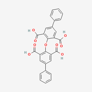 molecular formula C28H18O9 B8196393 4,4''-氧双([1,1'-联苯]-3,5-二甲酸)) 