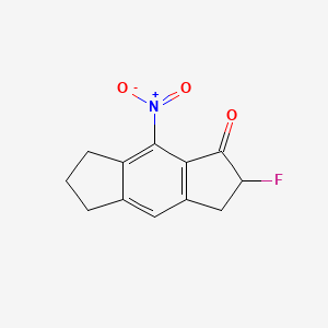 molecular formula C12H10FNO3 B8196403 2-Fluoro-8-nitro-3,5,6,7-tetrahydro-s-indacen-1(2H)-one 