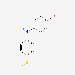 molecular formula C14H15NOS B8196418 4-Methoxy-N-(4-(methylthio)phenyl)aniline 