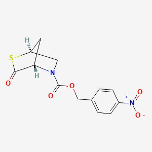 molecular formula C13H12N2O5S B8196424 4-Nitrobenzyl (1S,4S)-3-oxo-2-thia-5-azabicyclo[2.2.1]heptane-5-carboxylate 