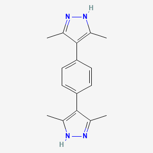molecular formula C16H18N4 B8196430 1,4-Bis(3,5-dimethyl-1H-pyrazol-4-yl)benzene 