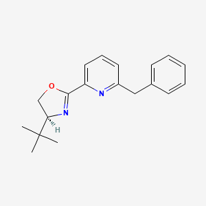 molecular formula C19H22N2O B8196432 (S)-2-(6-Benzylpyridin-2-yl)-4-(tert-butyl)-4,5-dihydrooxazole 