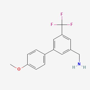 (4'-Methoxy-5-(trifluoromethyl)-[1,1'-biphenyl]-3-yl)methanamine