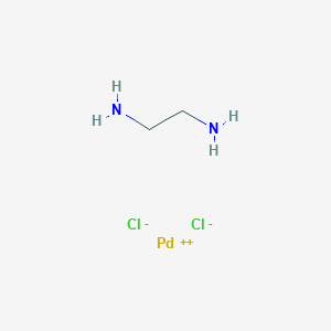 molecular formula C2H6Cl2N2Pd-2 B081966 Dichloro(1,2-diaminoethane)palladium CAS No. 15020-99-2