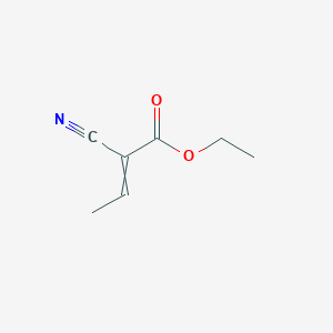molecular formula C7H9NO2 B8197107 2-Butenoic acid, 2-cyano-, ethyl ester 