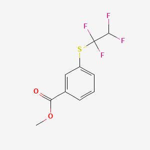 molecular formula C10H8F4O2S B8197340 Methyl 3-((1,1,2,2-tetrafluoroethyl)thio)benzoate 