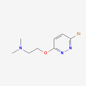 molecular formula C8H12BrN3O B8197354 Ethanamine, 2-[(6-bromo-3-pyridazinyl)oxy]-N,N-dimethyl- 