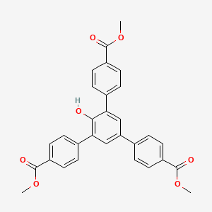 molecular formula C30H24O7 B8197505 methyl 4-[4-hydroxy-3,5-bis(4-methoxycarbonylphenyl)phenyl]benzoate 