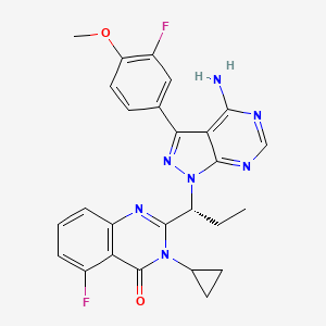 molecular formula C26H23F2N7O2 B8198274 IHMT-PI3Kdelta-372 