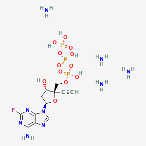 molecular formula C12H27FN9O12P3 B8198353 EFdA-TP tetraammonium 