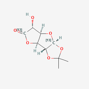 molecular formula C9H12O6 B8198403 (1S,2R,6R,8R,9R)-9-hydroxy-4,4-dimethyl-3,5,7,11-tetraoxatricyclo[6.3.0.02,6]undecan-10-one 