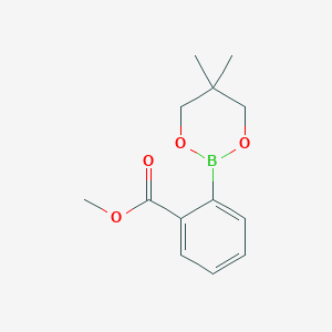 molecular formula C13H17BO4 B8199963 Methyl 2-(5,5-dimethyl-1,3,2-dioxaborinan-2-yl)benzoate 